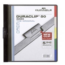 Durable Duraclip 50 Index A4 Black