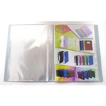 Deluxe Clear Book A4, Assorted Colors, 20 Pockets