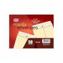 FIS Manila Envelope - Peel & Seal, 6" x 4" (Pack of 50)