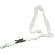 FIS FSNAPWH Lanyard With Metal Hook & Plastic Buckle White