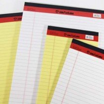 Sinarline Legal Pad A5, 56gsm, 50 Sheets, Line Ruled, Yellow