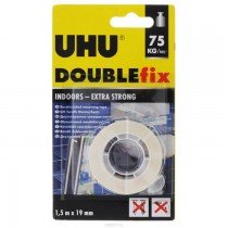Uhu 46855 Double Sided Mounting Tape  75 Kg Capacity 15m x 19mm